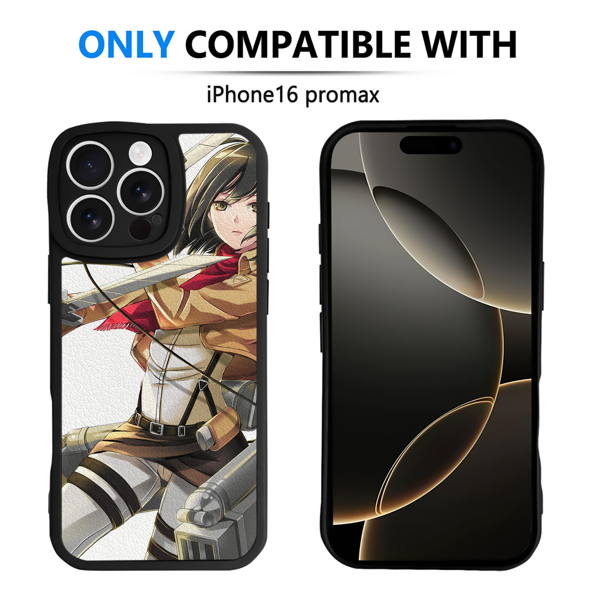 （画像用） 進撃の巨人 Attack on Titan 【iPhone 16シリーズ対応】シリコンスマホケース（レザー調） 材質：シリコン
